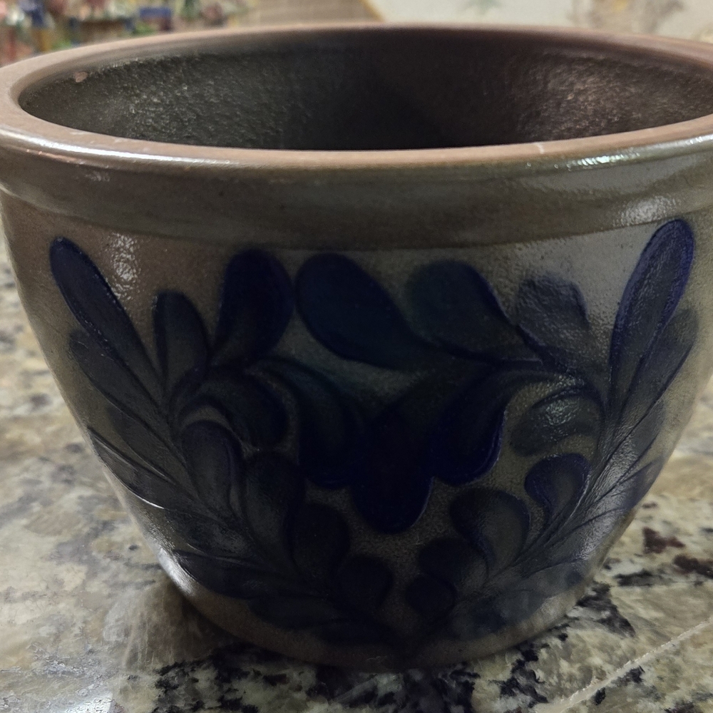 Blue cobalt crock